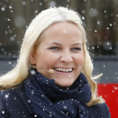 Litteraturtoget 2014: Kronprinsesse Mette-Marit på Rognan stasjon. Foto: Lise Åserud / NTB scanpix